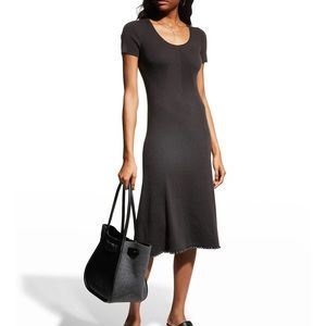 TSE CASHMERE Superfine Cashmere Beaded-trim Dress In Bark- W(S)